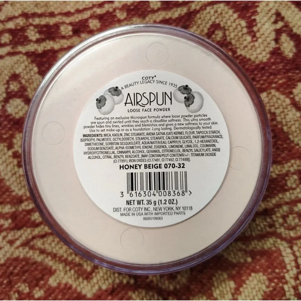 Coty Airspun Loose Face Powder Honey Beige 070-32‎ New 35g 1.2oz
